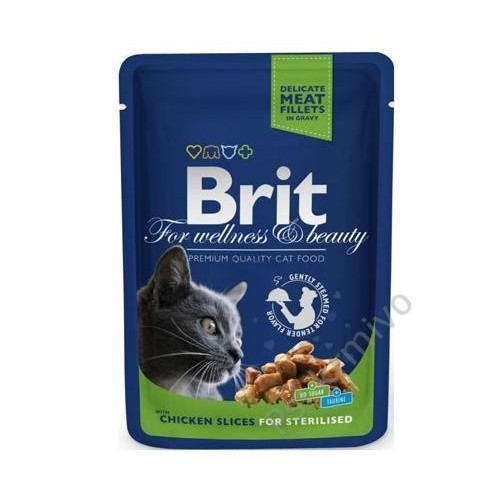 Brit Premium Cat kapsa Chicken Slices for Ste